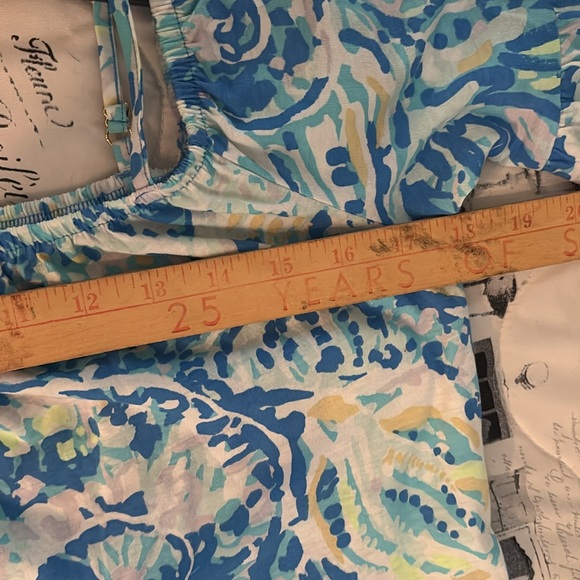 NWOT LILLY PULITZER knit dress XL colorful w/ruffle bottom & sleeves $129 - Picture 11 of 11